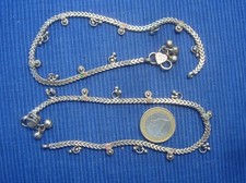 B35 Lot 2 Bracelet Cheville Argent Massif Testé Inde Grelot Bijou Ethnique 31gr