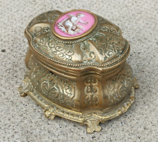 Ancien coffret à bijou bronze ALPHONSE GIROUX PARIS 19ème siècle médaillon putti