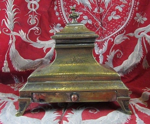 Ancien encrier bronze - encrier, en