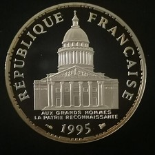 100 FRANCS ARGENT PANTHEON BE 1995 4796 EX. ISSUE DU COFFRET / FRANCE SILVER