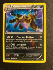 Carte Pokemon CROCORIBLE 127/124 SHINY Noir & Blanc FR Bon état