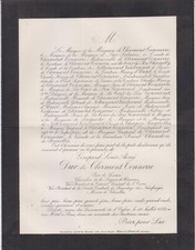 1889 Faire-part décès Duc Gaspard de CLERMONT-TONNERRE  Paris - Glisolles (Eure)