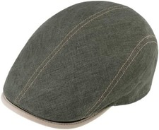 Fiebig® Casquette Plate En Lin UV Protection Olive Neuve Tendance