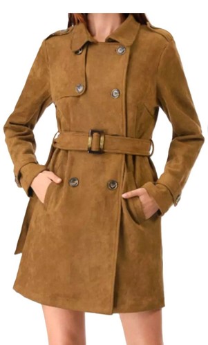 Trench coat marron 100 pur - marron,