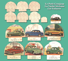 Le Petit Grosjean et La Vache Sérieuse, 7 chromos Les Voitures