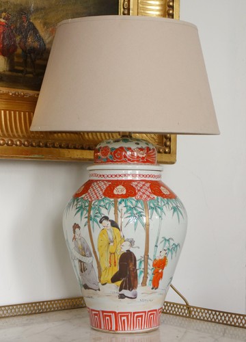 Lampe potiche porcelaine - lampe,