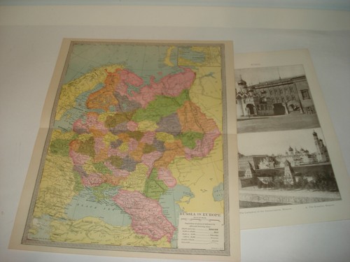 Antique map 1904 russia - antique,