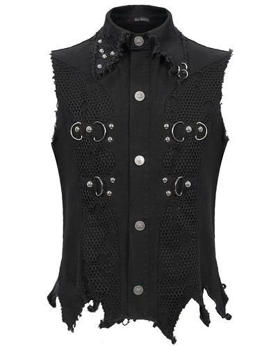 Devil fashion gilet biker noir - devil,