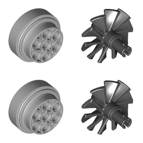 Lego briques lames rotor - lego, 4x