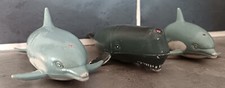 Vintage 1991: 3 figurines 21 cm Cétacés - 2 dauphins + 1 cachalot  C77