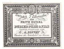 Ancienne étiquette Absinthe