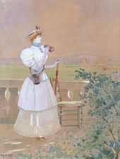 Dessin aquarelle tableau femme