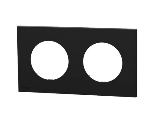 Plaque finition double noir - de,