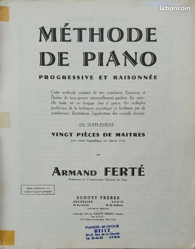 Methode piano progressive - -,