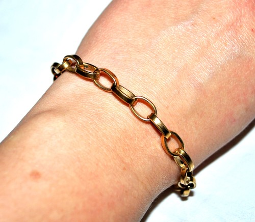 Bracelet gourmette doré