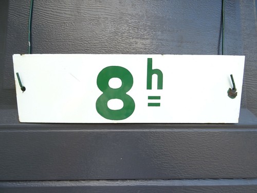 Plaque émaillée 00 - h,