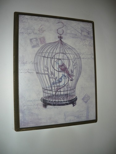 Tableau sur bois oiseaux - sur, en