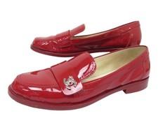CHAUSSURES CHANEL MOCASSINS G30708 LOGO CC TIMELESS CUIR VERNIS 40.5 SHOES 1450€