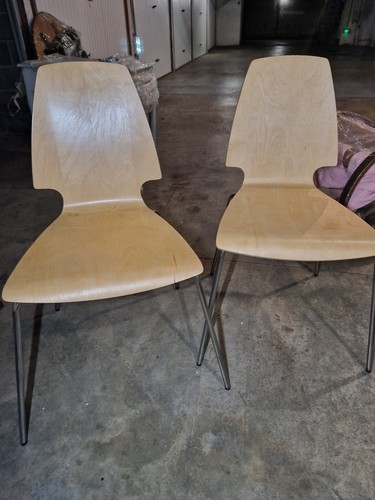 Lot chaises bois clair - de, en