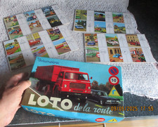 5 PLAQUES + Boite INCOMPLETE Ancien Jeu Volumétrix Loto de la Route Camion Unic