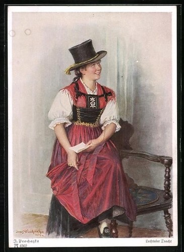 Carte postale jeune femme - , en