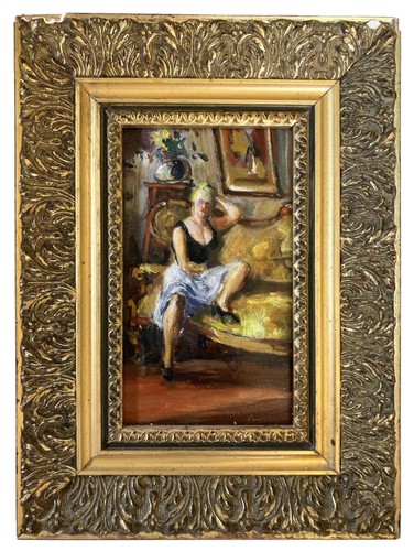 Tableau huile sur panneau - huile,