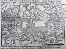 Israël Saint Jean d’Acre 1592 Judaïca Terre Sainte Acco Ptolemaïs Haïfa Gravure