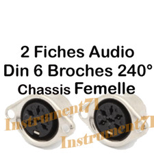 2 Fiches Din 6 Broches Chassis