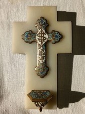 Bénitier Émaux Cloisonnés Ancien