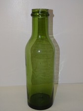 -BELLE ANCIENNE BOUTEILLE BOCAL à TRUFFES ou AUTRE VERRE Soufflé VERT COLLECTION