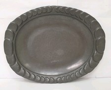 a e chanal plat dinanderie etain sculpture art deco pewter no delavan daurat