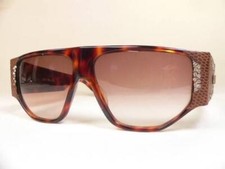 Lunettes de soleil vintage Emmanuel Kahn avec écaille de tortue en pierre att...