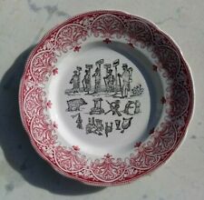 Assiette rébus Creil et