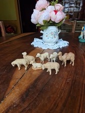 Anciens santons Devineau Moutons Et Chameau.4.5 Cm 