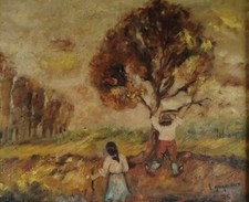 Belle Gouache Sur Toile De