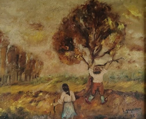 Belle gouache sur toile - belle, de