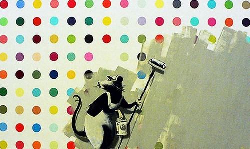 Banksy defaced hirst - banksy,
