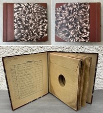 CLASSEUR DE RANGEMENT POUR 12 DISQUES 78 TOURS RPM DE 25 CM 10" ANCIEN VINTAGE