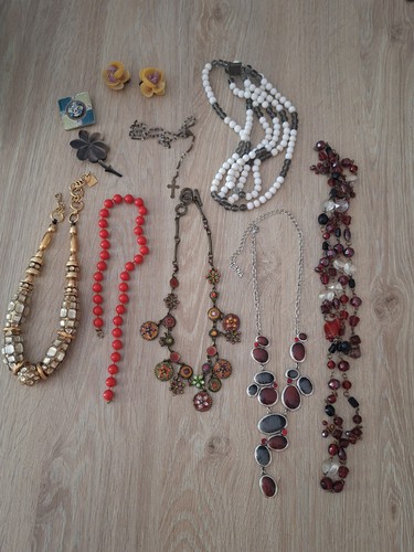 Lot collier broche - collier, vintage