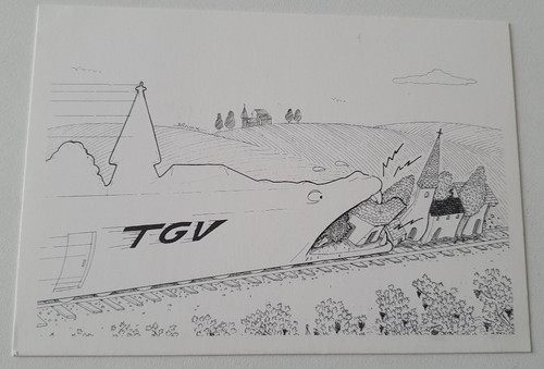 Cartes postales cpa tgv postal - tgv,