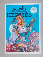 Serigraphie Originale Death NYC : " Machine Gun Pin Up "  Tirage 100 Ex , signée