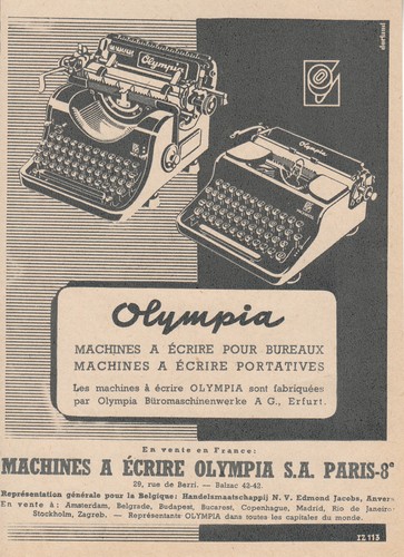 Publicité ancienne machine - , à
