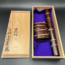 Étui à pipe à fumer traditionnel en bois Kiseru avec boîte d'origine Japon an...
