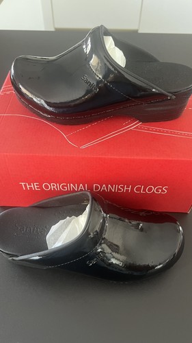 Sabot sanita noir brillant - sabot, 37