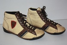 Baskets Montantes ITALIE Cuir Grainé Jaune Paille Patiné T 44 BE