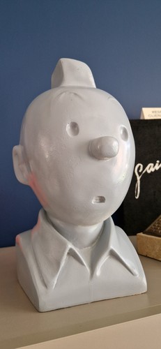 Grand buste tintin milou - de,