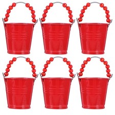  6 Pcs Mini Seau Petit Metal Petits Pots De Fleurs Fleuper En Fer