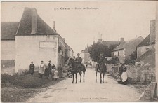 CPA 89 (Yonne) CRAIN / 411 Hab. /  LA ROUTE DE COULANGES sur YONNE / ANIMEE