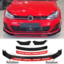Gloss Black Red Front Bumper