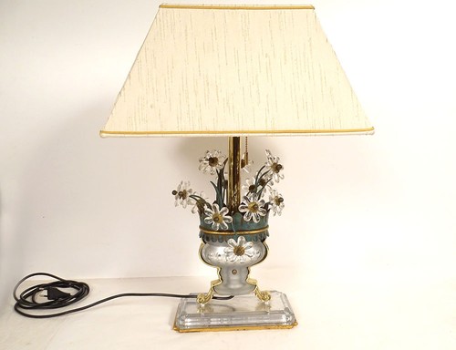 Lampe cristal verre tôle